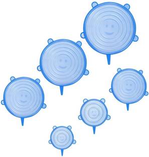 NXTMET Silicone Stretch Lids 6 PCS Various Sizes Bowls Covers Reusable Rubber for Food StayFresh Savers Stretchy Wrap Lid fit Universal Container Bowl Cup Pot 8 inch, 6.7 inch, 5.9 inch, 4.4 inch, 3.6 inch, 2.4 inch Lid Set, Pack of 6