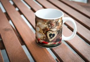 bhumiyaan A Letter Coffee (350 ml) Ceramic Coffee Mug