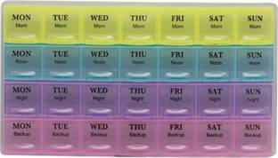 Divinext 1 week Pill Medicine Tablet Case box Storage 28 Days Pill Box
