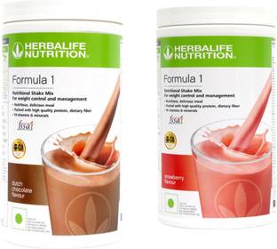 HERBALIFE Formula 1 Shake Mix- Chocolate Flavor & Strawberry Flavor For Weight Loss Plant-Based Protein
