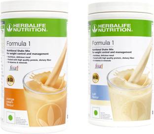 HERBALIFE Formula 1 Shake Mix- Orange Cream Flavor & Kulfi Flavor For Weight Loss Plant-Based Protein