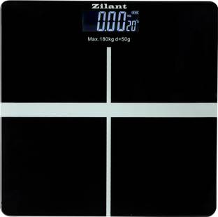 Zilant 6 mm Automatic Personal Digital Weight Machine With Large LCD Display and 4 Sensor Technology For Accurate Weight Measurement (Black, PWS-004) Weighing Scale