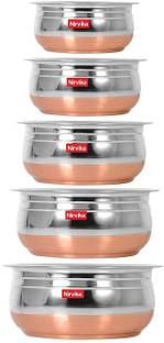 Nirvika 2 Way Non-Stick Coated Pure Aluminium Oil Free Kitchenware Utensils Set Induction Bottom Non-Stick Coated Cookware Set
