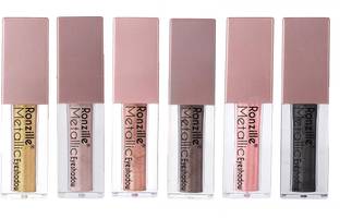 RONZILLE Metallic liquid glitter eyeshadow pack of 6 36 g
