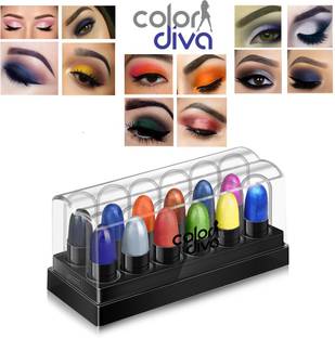 Color Diva Capsule Eyeshadow, Multi Color Shade-104, (Pack of 12), Each 1.5 g