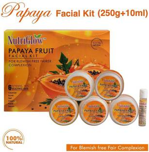 NutriGlow Papaya Facial Kit (For Blemish Free and Fairer Skin)
