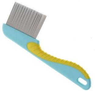 Frackson Long Handle Lice Comb with Stainless steel teeth for Head Lice, Nit & Egg Removal with Long Fine Metal Teeth Plastic Handle Brush- For Kids, Women & Men and Dog & Cat