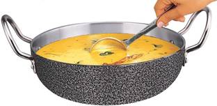 Navghar Aluminium Kadhai With induction base Kadhai 27.01 cm diameter 3.5 L capacity