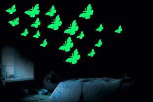 Flipkart SmartBuy 25 cm Butterfly Radium Glow in The Dark Wall Stickers Glow in the Dark Sticker