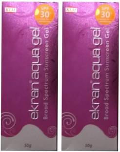 KLM LABORATORIES Sunscreen - SPF 50 PA+++ Ekran Aqua sunscreen gel ( Pack of 2 )