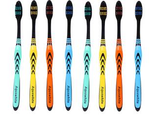 aquawhite Blackedge Flexi Toothbrush Super Saver Family Pack Medium Toothbrush