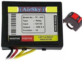 AIRSKY Front, Rear, Side Flasher Indicator Light for Universal For Bike Universal For Bike