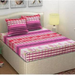 Kwality Collection 150 TC Polycotton Double Printed Flat Bedsheet