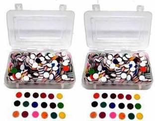 Veeva Beauty & Fashion Multicolor Round Bindi for Ladies (2 Box) (Size 7) Forehead Multicolor Bindis