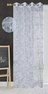 Outveen 152 cm (5 ft) Net Semi Transparent Window Curtain Single Curtain