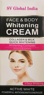 sv global india face & body whitening cream