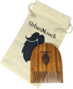 UrbanMooch Handcrafted Sheesham Wood Beard Comb - Compact & Light Weight