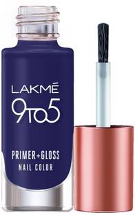 Lakmé 9to5 Primer + Gloss Nail Colour, Summer Blue Summer Blue