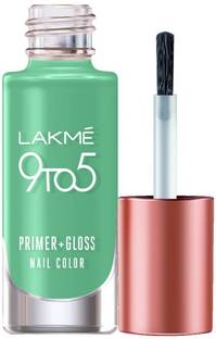 Lakmé 9to5 Primer + Gloss Nail Colour, Mint Twist Mint Twist