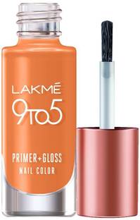 Lakmé 9to5 Primer + Gloss Nail Colour, Peach Puff Peach Puff