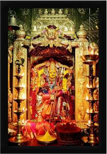 Braj Art Gallery Maa Kanak Durga Photo Frame Digital Reprint 19.5 inch x 13.5 inch Painting