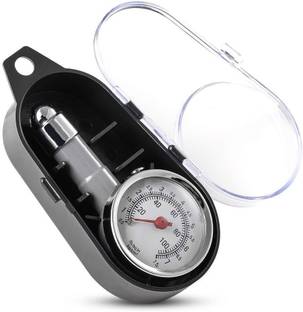 Campark Analog Tire Pressure Gauge Small Tire Pressure Gauge, Accurate Mechanical Zinc Alloy Air Gage, Single Chuck Dial Wheel Pressure Tester for Motorcycle Bike Car RV Bicycle , 10-100PSI