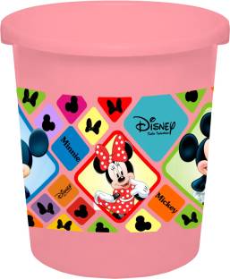 KUBER INDUSTRIES Disney Mickey Minnie Print Plastic Garbage Waste Dustbin/Recycling Bin for Home, Office, Factory, 5 Liters (Pink) -HS_35_KUBMART17755 Plastic Dustbin
