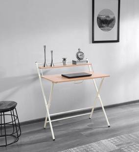 Woodware Futura Folding Office, Study Table With Dual Desks Engineered Wood Study Table