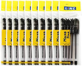 Linc Maxo Fine 0.7 mm Ball Pen | Fast Flowing Ink & Soft Rubber Grip | Smooth Writing Ball Pen