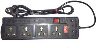Airjet 4+1 Black long wire extension board 4  Socket Extension Boards