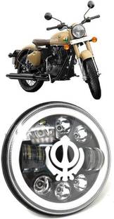RKPSP Nishan-Sahib-Head-Light-New Headlight Motorbike LED for Royal Enfield (12 V, 12 W)
