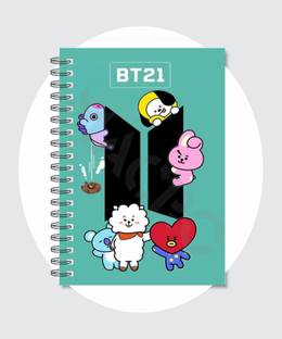 craft maniacs BT21 A5 Diary RULED 160 Pages