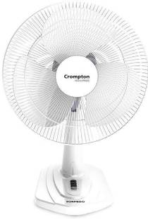 Crompton Torpedo High Speed KD white 400 mm 3 Blade Table Fan