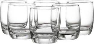MANTRAA SALES (Pack of 12) Aqua Crystal Clear Sturdy Whiskey Wine Beer Juice & Scotch Glass 300 ml Each Glass Set of (12) Pcs. Glass Set Water/Juice Glass