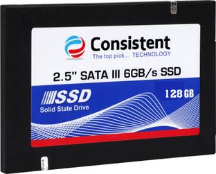 Consistent (CTSSD128S6) 128 GB Laptop, Desktop, All in One PC's Black SATA Internal Solid State Drive (SSD) (S6)