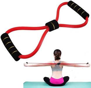 LIVOX Chest Expander Resistance 8 Type Muscle Chest Expander Rope Resistance Tube