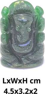 Epoojacart Emerald Ganesh- Marakatha Ganesh- Gemstone Ganapathi- Marakatha Ganapathi idol Decorative Showpiece  -  2 cm
