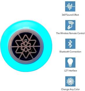 SmartAi 12w Bass Multicolor Bluetooth Smart LED Music Light Bulb with Speaker Smart Bulb