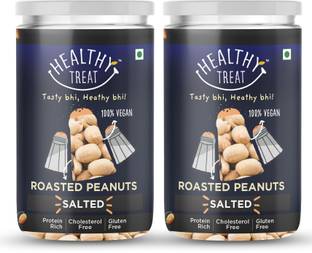 Healthy Treat Roasted Peanuts - Salted Combo 400gm (Pack of 2 200 gm Each)