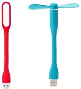 menaso Set of 1 Light + Fan Portable & Flexible USB Fan, USB Light Compatible with Any USB Port Like Laptop/Computer/Power Bank Led Light Usb Light, Usb Fan -022 USB Fan, Led Light