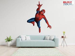 BUSY2BUY Superheroes Red, Blue Wallpaper