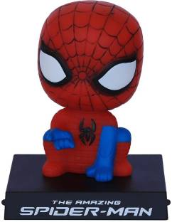 Relicon Spiderman Bobble Head with Mobile Holder (Design-2) Superhero Action Figure Toys Collectible Showpiece for Car Dashboard | Office Workstation Desk Table Top