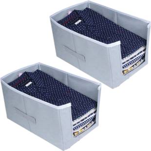 Home Style India Shirt Organizer Non Woven Shirt Stacker/ Wardrobe Organizer For Daily Use Ironed Shirt's Kurti Organizer Wardrobe (Pack of - 2)