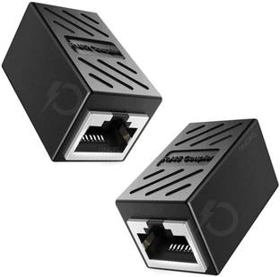 ONCRO Pack of 2 ethernet connectors, rj 45 jointer, rj45 connector female to female, rj45 adapter, lan cable jointer, RJ45 Coupler Plug Network Ethernet LAN 8p8c Cat7 Cat6 Cat5e Cable Joiner Wired Ethernet Lan Adapter compatible with Windows, Mac