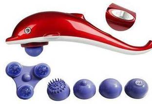 OFOY Dolphin USB chargeable dolphin body Massager Big Size Dolphin Fish Handheld Massager Machine with Vibration, Magnetic, Far Infrared Therapy to Aid in Pain and Stress Relief For Men and Women big size power source from directly to Plug in Massager