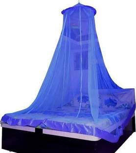ZENTY BAZAAR Polyester Adults Washable Double Bed [Round] Mosquito Net 1///69 Mosquito Net