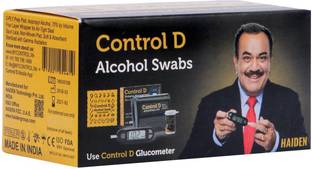 Control D Alcohol Swabs, 70% isopropyl alcohol swabs sachets, Individually Sterile & Sealed - 100 Pcs