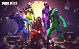 Free Fire Game Wall Poster For Room With Gloss Lamination M6 Paper Print
