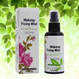 VARS LONDON Green tea make up fixig mist | make up fixer spray | make up fixer with green tea essene | make up setting spray | make up setting mist Primer  - 80 ml