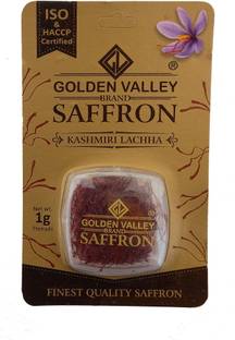 GOLDEN VALLEY Saffron 3 Grams Best Quality Kashmiri Original Lacha Natural Kesar Saffron for Pregnant Women, Biryani, Fair Skin, Milk, Kheer, Tilak, Certified ISO3632 Grade A1++ 100% Pure High Quality Premium Red Yellow Keshar / Kumkumapuvvu - (Pack of-3)X1gm